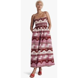 NWT Madewell Cotton Womens Red White Purple Theo Sleeveless SZ S # 1666